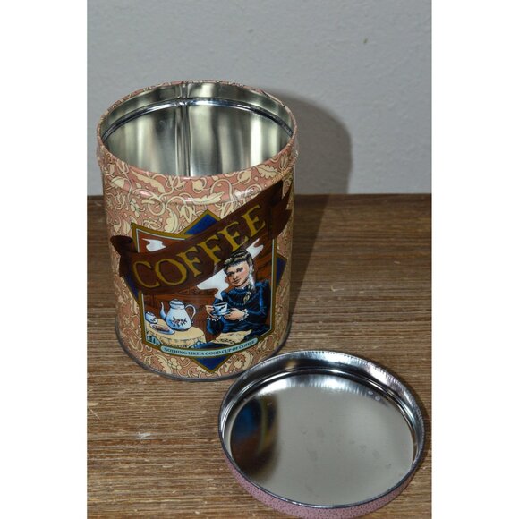 Kitchen Coffee Vintage Style Tin Display Décor Retro Metal Canister FLAWS - Picture 8 of 11